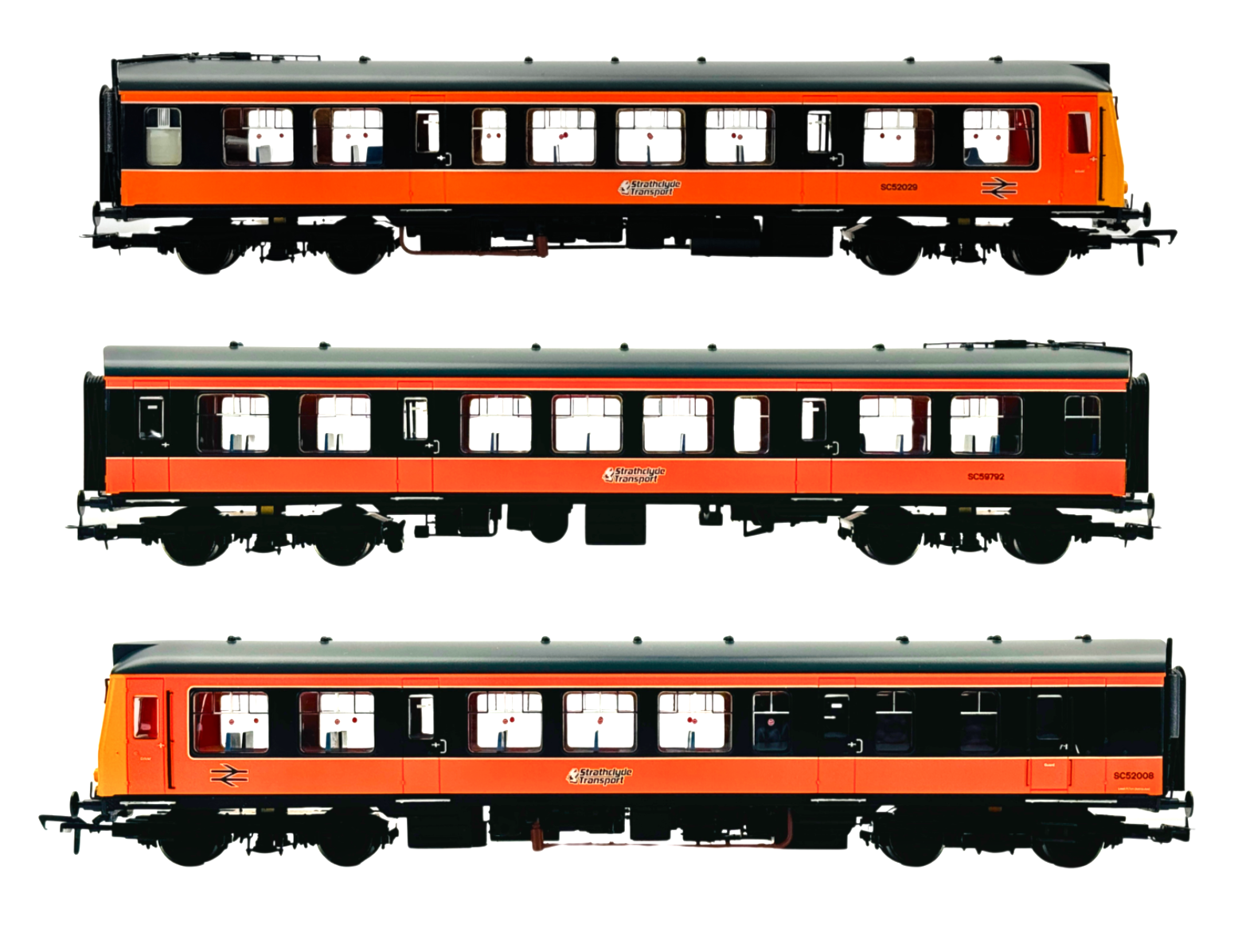 BACHMANN 00 GAUGE - 32-910Z - CLASS 107 DMU 3 CAR STRATHCLYDE TRANSPORT (RARE!)