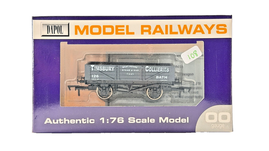 DAPOL 00 GAUGE - TIMSBURY COLLIERIES OF BATH PLANK WAGON 126 (LIMITED EDITION)