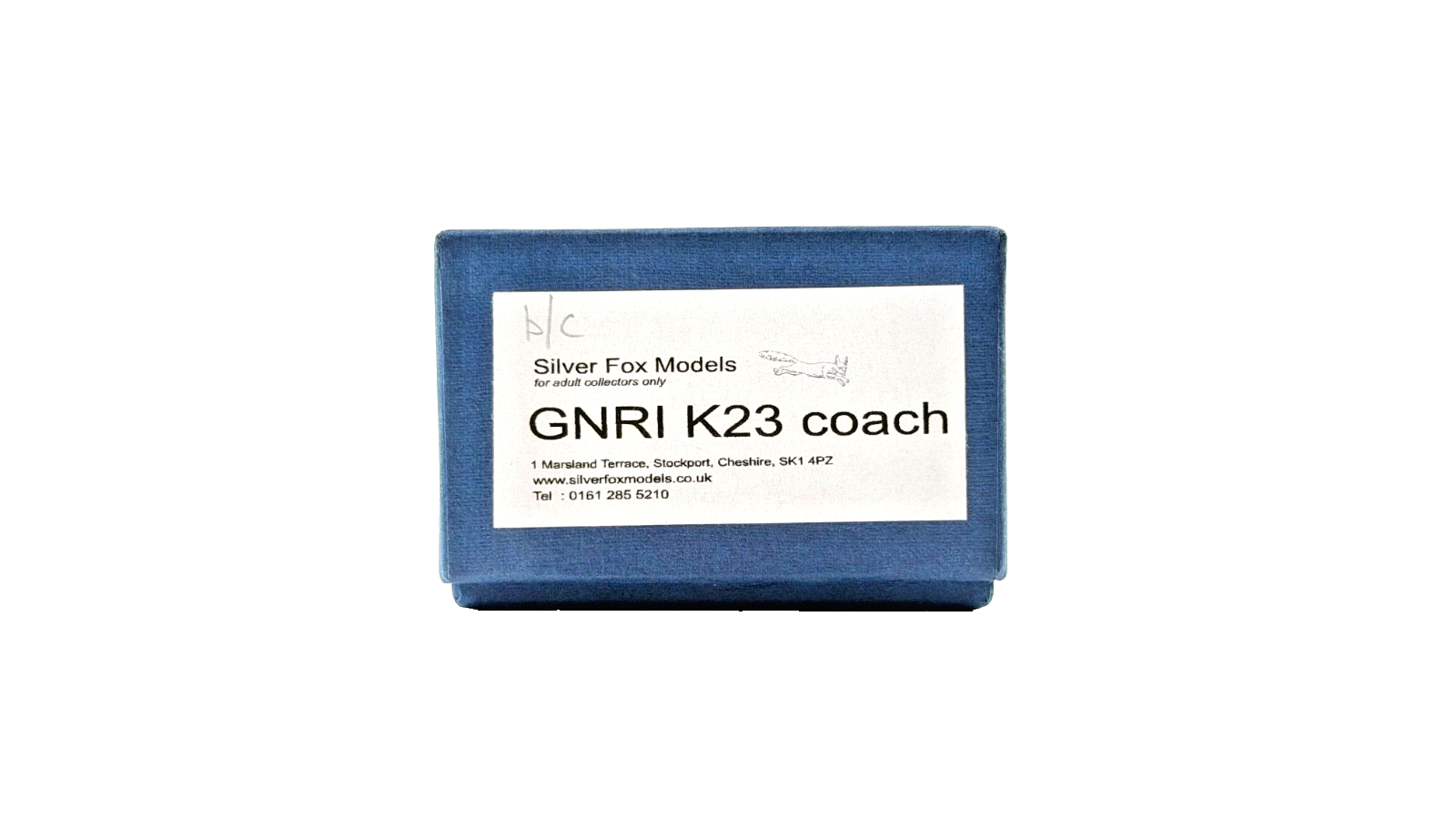 SILVER FOX MODELS OO GAUGE - GNRI NORTHERN IRISH RAIL CREAM/BLUE K23 COACH 127