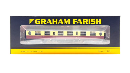 GRAHAM FARISH N GAUGE - 376-201A - THOMPSON 1ST CLASS CORRIDOR BR CRIMSON CREAM