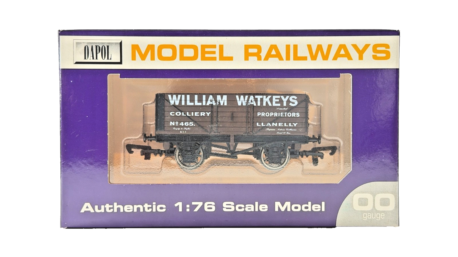 DAPOL 00 GAUGE - WILLIAM WATKEYS COLLIERY LLANELLY WAGON 465 (LIMITED EDITION)