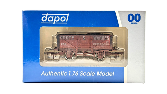 DAPOL 00 GAUGE - COOTE & WARREN PETERBOROUGH WAGON 258 (W) (LIMITED EDITION)