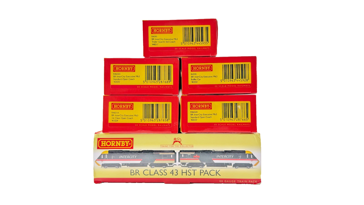 HORNBY OO GAUGE - R3602TTS - BR INTERCITY CLASS 43 HST & 5 COACHES DCC SOUND