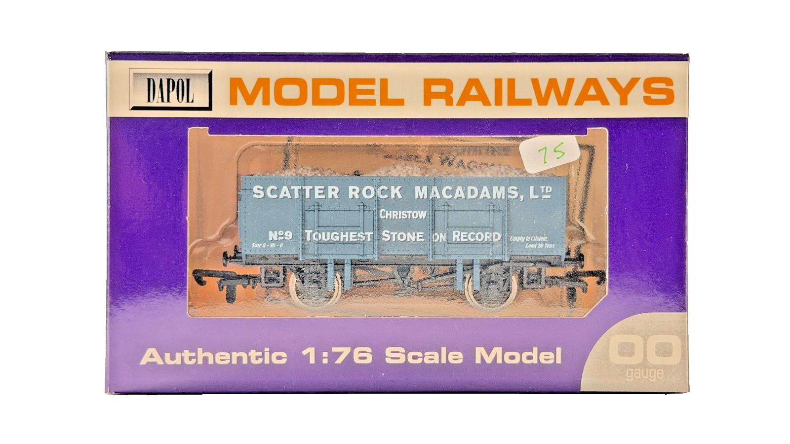 DAPOL 00 GAUGE - SCATTER ROCK MACADAMS CHRISTOW WAGON NO.9 (LIMITED EDITION)