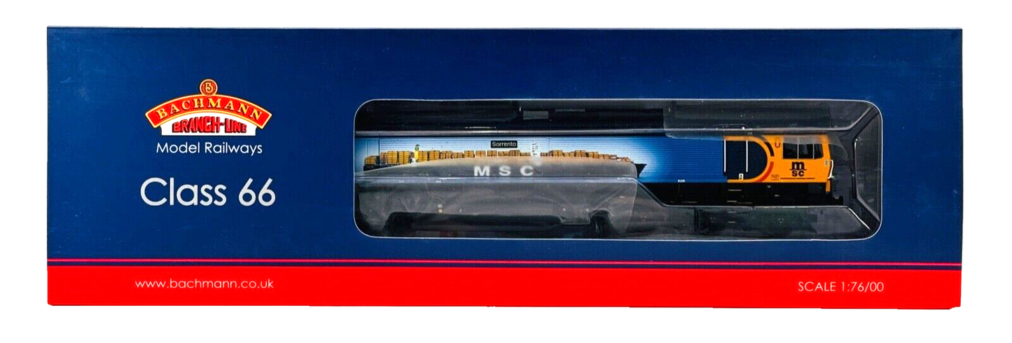 BACHMANN 00 GAUGE - 32-727W - CLASS 66 DIESEL 66709 GBRF MSC 'SORRENTO' KERNOW