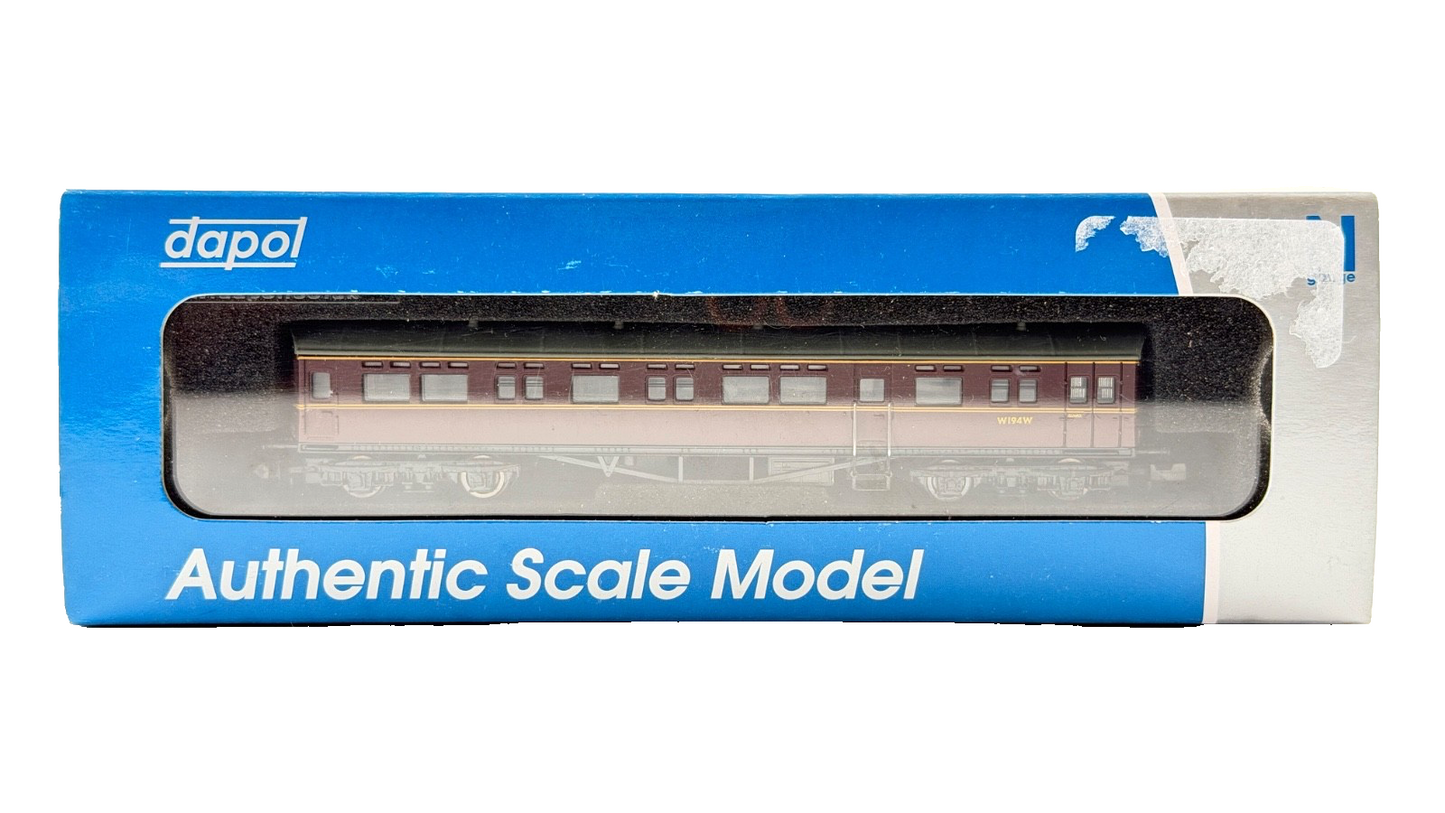 DAPOL N GAUGE - 2P-004-013 - AUTOCOACH BR MAROON W194W NO INSIGNIA - BOXED