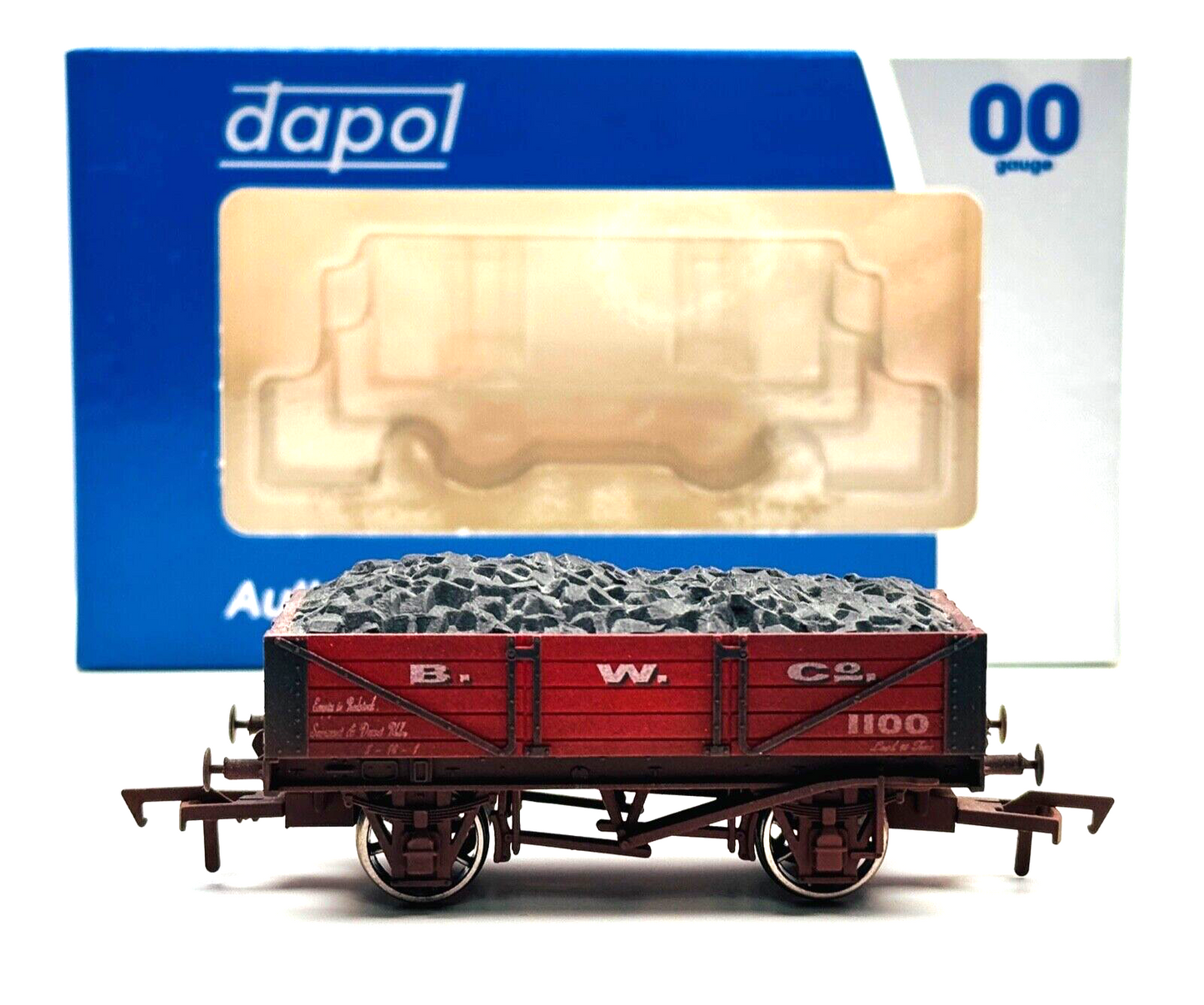 DAPOL 00 GAUGE - 4F-040-002 - 4 PLANK WAGON 'B W CO' WEATHERED NO.1100 - BOXED