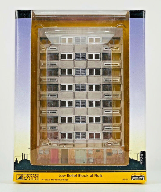 GRAHAM FARISH N GAUGE SCENECRAFT - 42-212 - LOW RELIEF BLOCK OF FLATS - BOXED