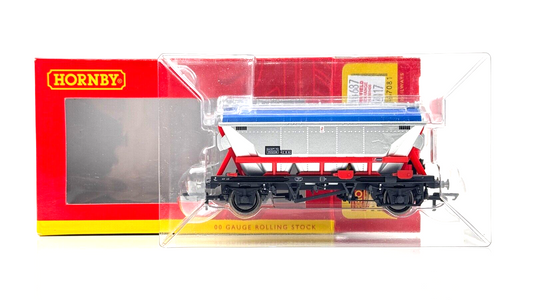 HORNBY 00 GAUGE - R6708 - BR RAILFREIGHT CDA CANOPY HOPPER RED FRAME - BOXED