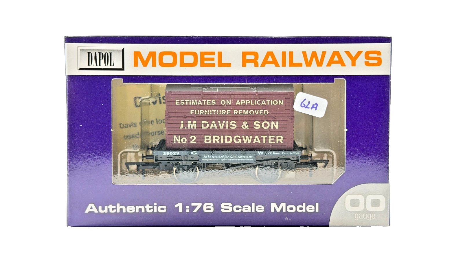 DAPOL 00 GAUGE - J.M DAVIS BRIDGWATER FURNITURE CONFLAT WAGON (LIMITED EDITION)
