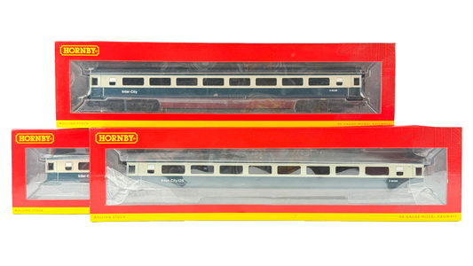 HORNBY OO GAUGE - R4634B/R4446A - BR BLUE GREY INTERCITY MK3 COACHES X 3