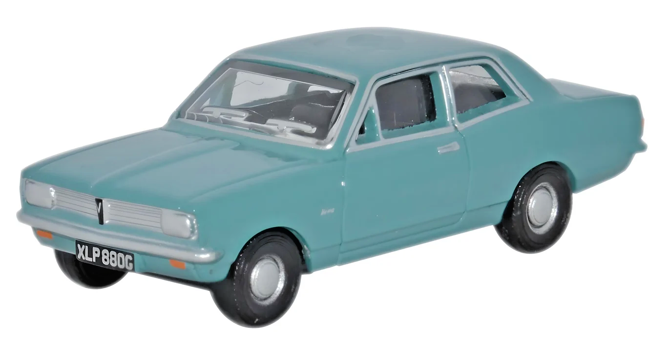 OXFORD DIECAST 1/76 SCALE - 76HB001 - PEACOCK BLUE VAUXHAULL VIVA HB - NEW