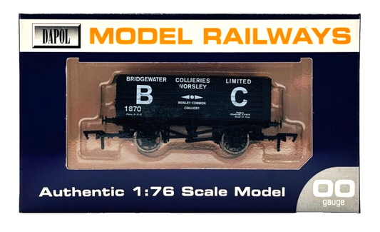 DAPOL 00 GAUGE - BRIDGEWATER COLLIERIES WORSLEY WAGON NO.1870 (LIMITED EDITION)