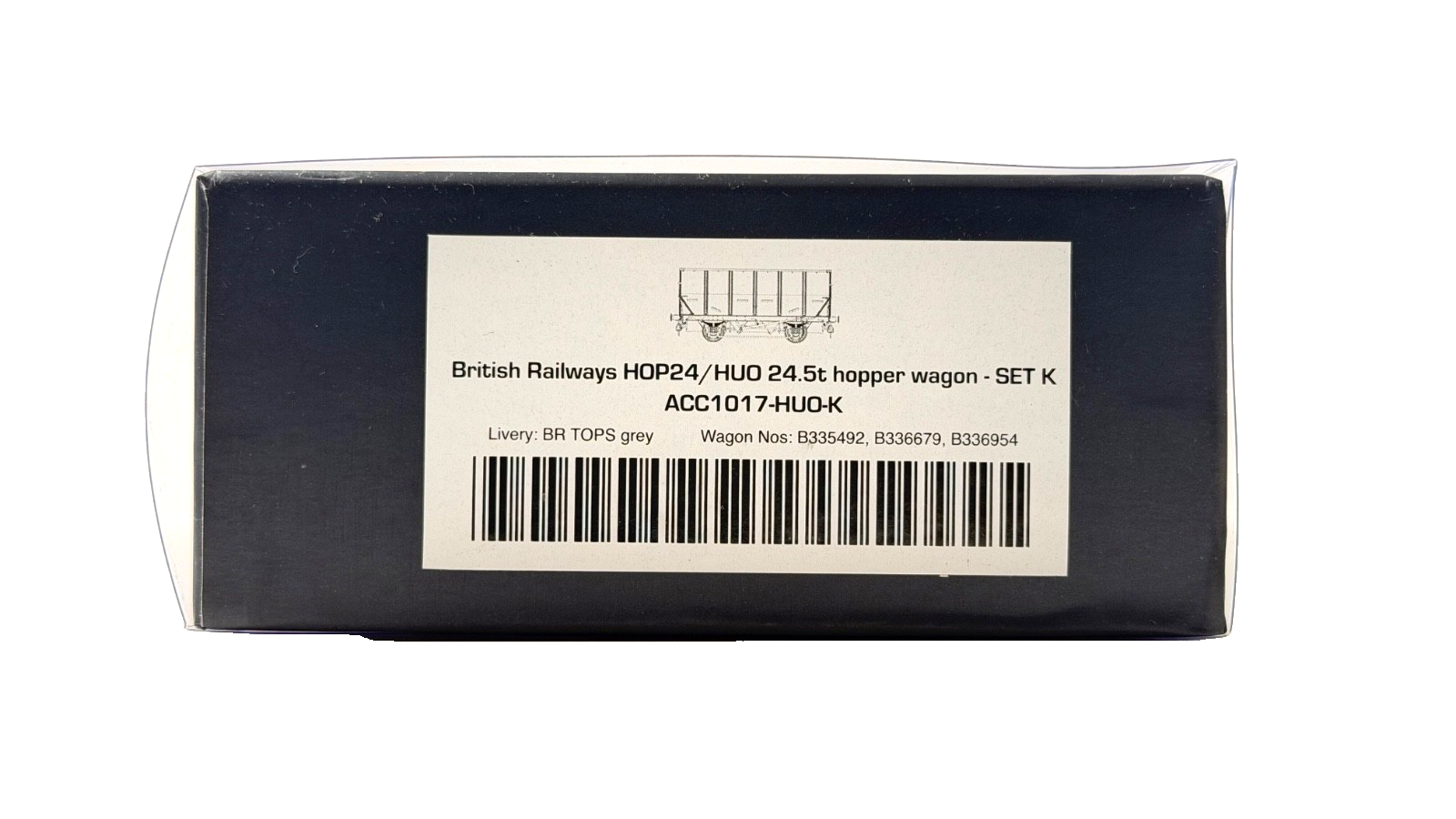 ACCURASCALE OO GAUGE - ACC1017-HUO-K - BR 24.5T HOP/HUO COAL HOPPER BR GREY TOPS