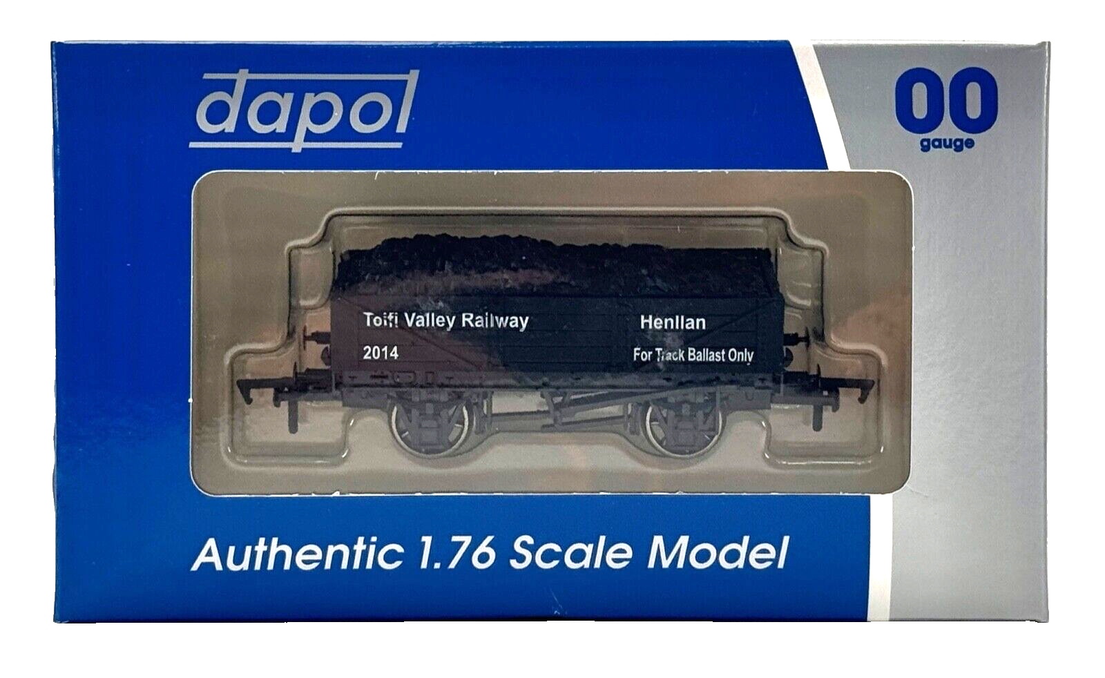 DAPOL 00 GAUGE - TEIFI VALLEY RAILWAY BALLAST WAGON BLACK (P) (LIMITED EDITION)