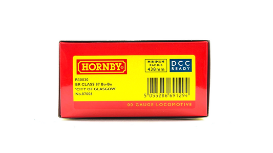 HORNBY 00 GAUGE - R30030 - BR CLASS 87 BO-BO 'CITY OF GLASGOW' 87006 - NEW BOXED