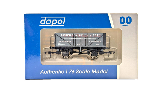 DAPOL 00 GAUGE - ACKERS WHITLEY BICKERSHAW COLLIERY WAGON 162 (LIMITED EDITION)