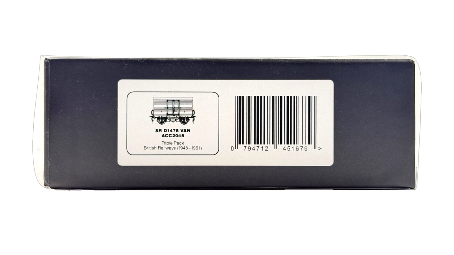 ACCURASCALE OO GAUGE - ACC2048 - SR D1478 VAN BRITISH RAILWAYS BANANA VAN TRIPLE