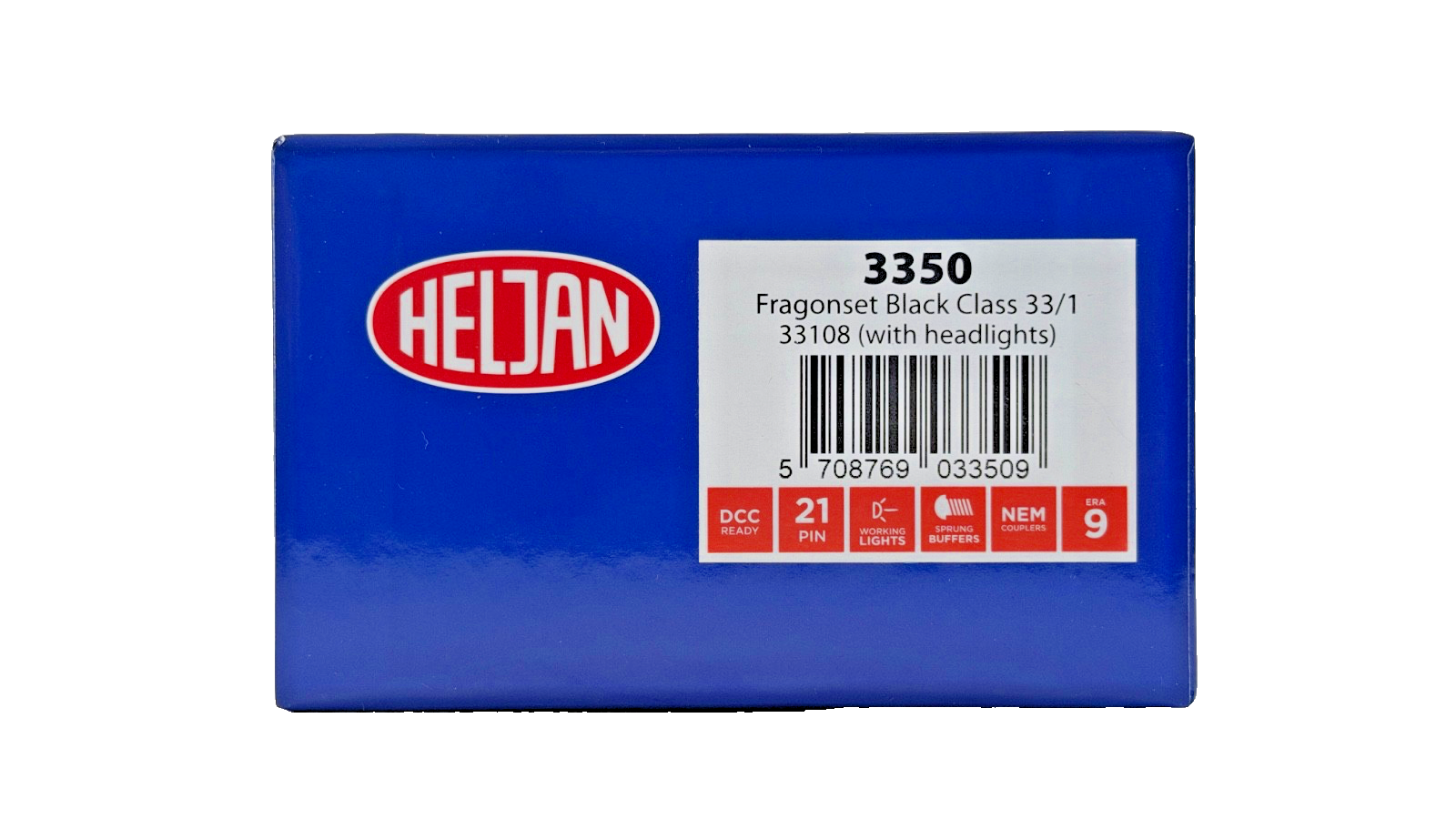 HELJAN OO GAUGE - 3350 - CLASS 33 DIESEL 33108 FRAGONSET BLACK (WITH HEADLIGHTS)