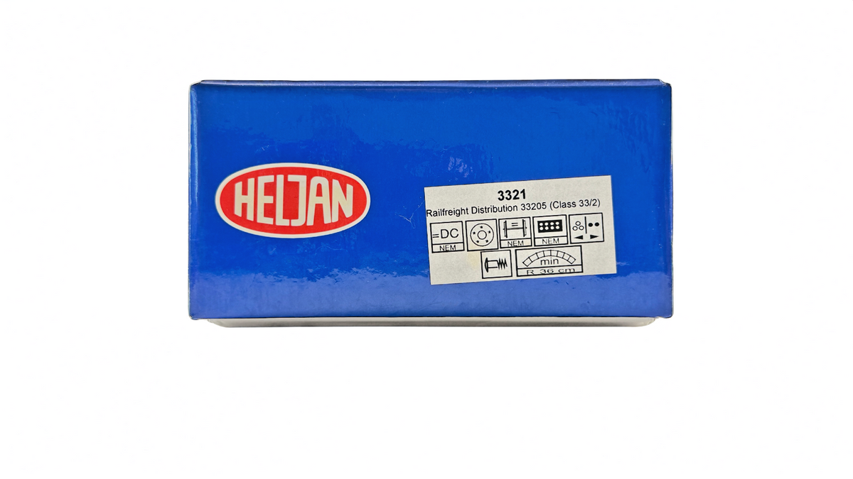 HELJAN OO GAUGE - 3321 - CLASS 33 DIESEL 33205 RAILFREIGHT DISTRIBUTION RFD GREY