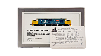 ACCURASCALE OO GAUGE - ACC3155 - CLASS 37 DIESEL 37429 LARGE LOGO BLUE LIVERY
