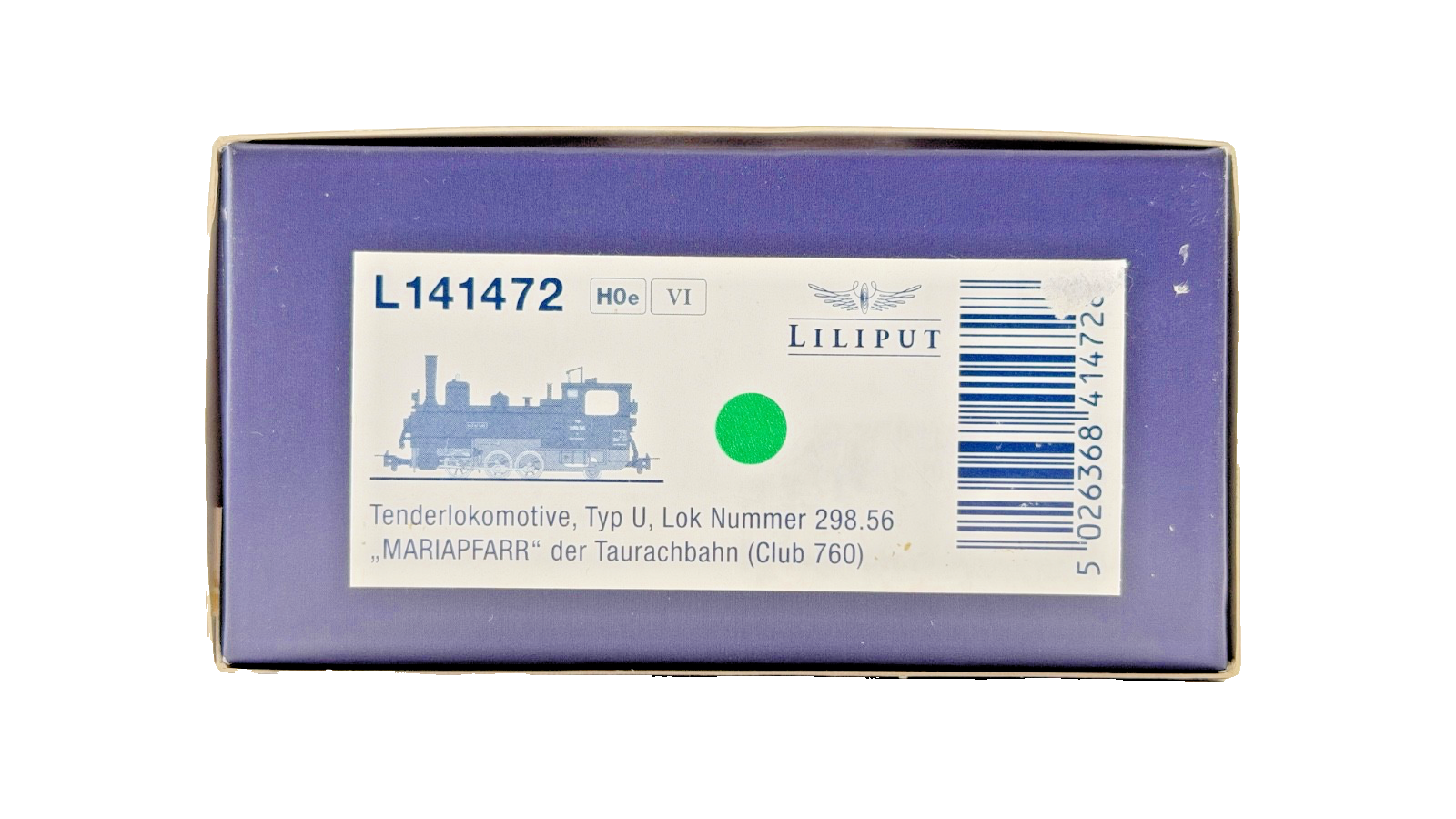 LILIPUT NARROW GAUGE HOe SCALE - L141472 - TENDERLOK TYPE U MARIAPFARR 298.56