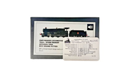 ACCURASCALE OO GAUGE - ACC2500 - GW MANOR LOCOMOTIVE IFORD MANOR 7824 DCC SOUND