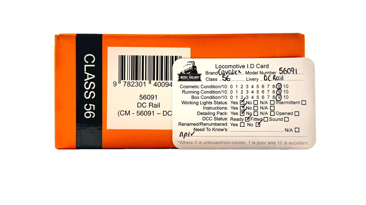 CAVALEX MODELS OO GAUGE - CM-56091-DCR - CLASS 56 DIESEL 56091 DC RAIL GREY