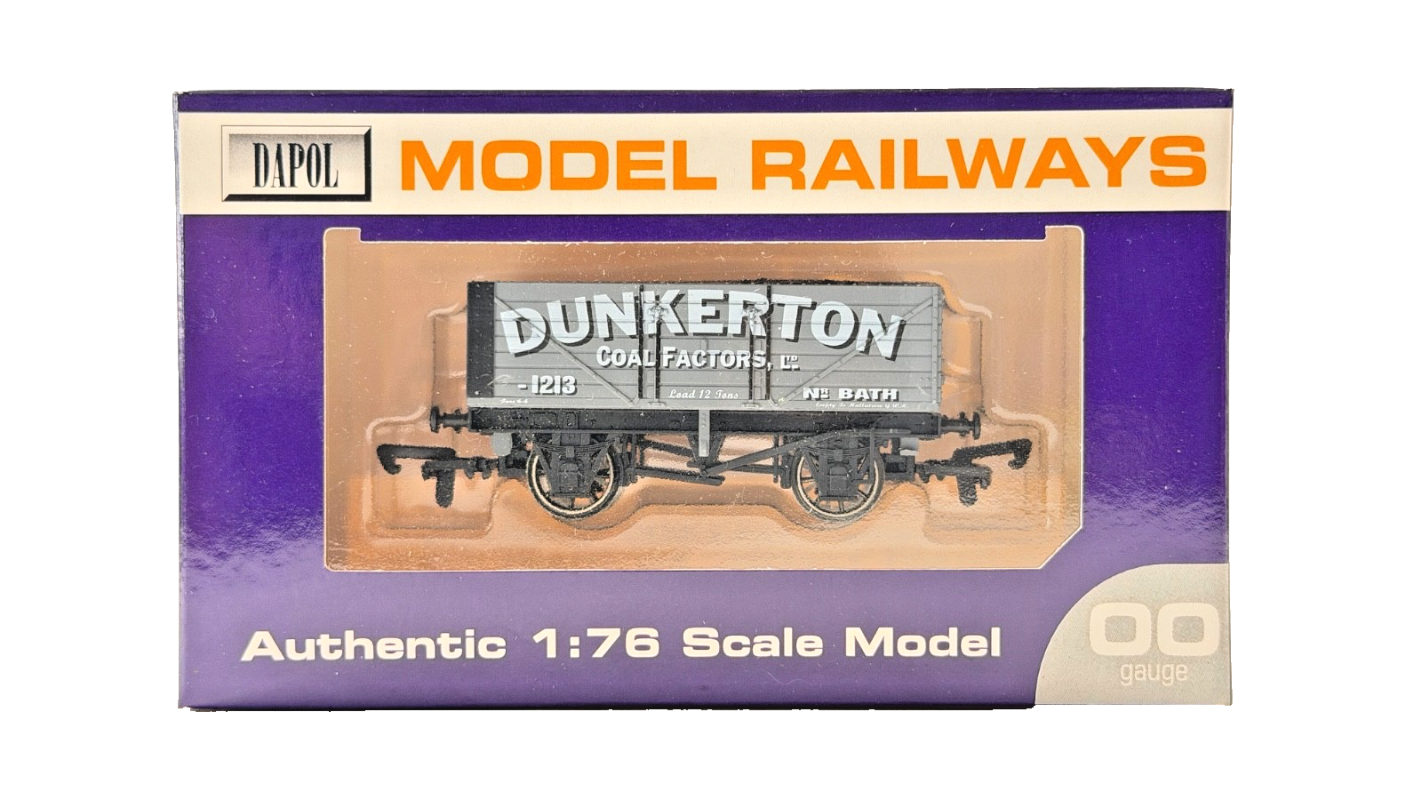 DAPOL 00 GAUGE - DUNKERTON COAL FACTORS BATH PLANK WAGON 1213 (LIMITED EDITION)