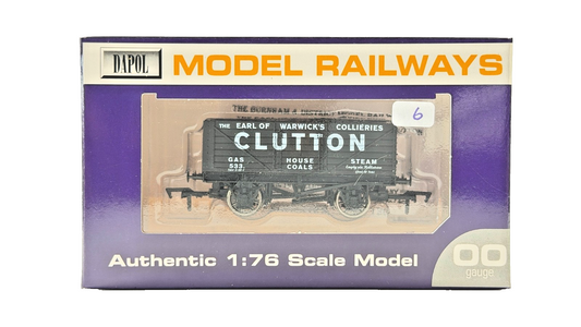 DAPOL 00 GAUGE - CLUTTON EARL OF WARWICK'S COLLIERY WAGON 533 (LIMITED EDITION)