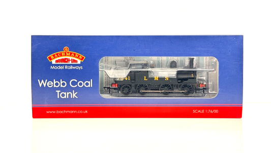 BACHMANN 00 GAUGE - 35-051 - LNWR WEBB COAL TANK 7841 LMS BLACK - BOXED