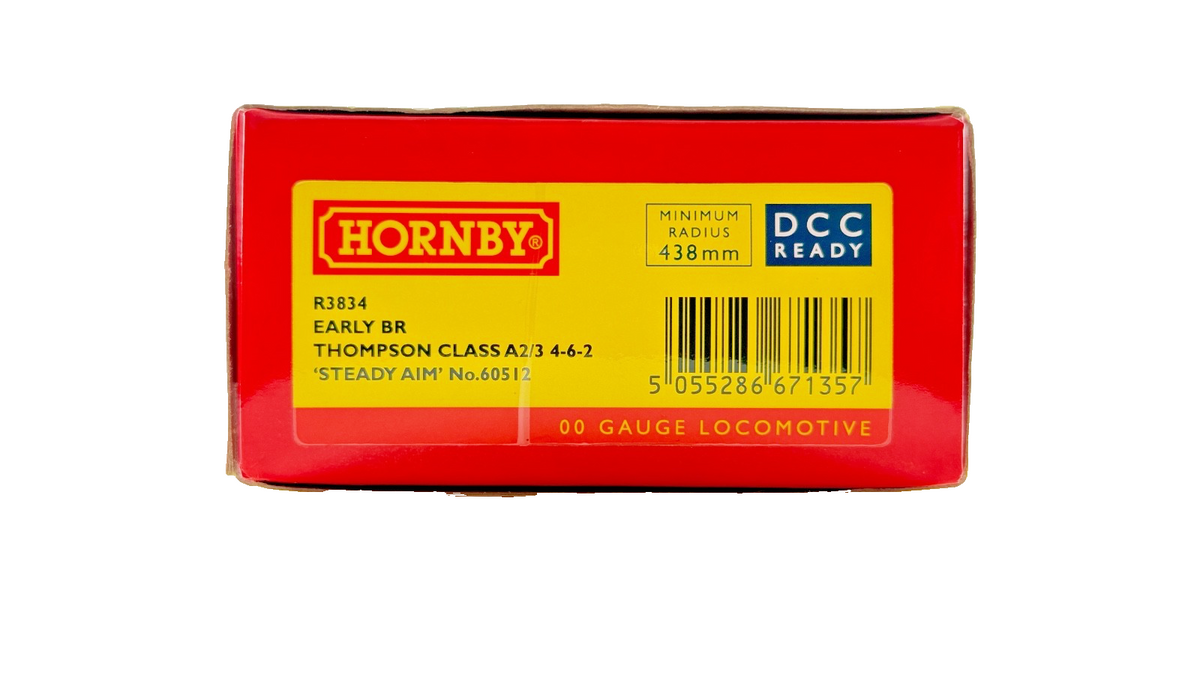 HORNBY OO GAUGE - R3834 - EARLY BR GREEN THOMPSON CLASS A2/3 4-6-2 STEADY AIM