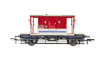 HORNBY 00 GAUGE - BR RED & WHITE 20T BRAKE VAN B954753 - UNBOXED