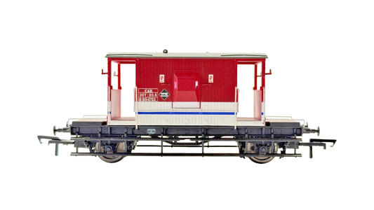 HORNBY 00 GAUGE - BR RED & WHITE 20T BRAKE VAN B954753 - UNBOXED