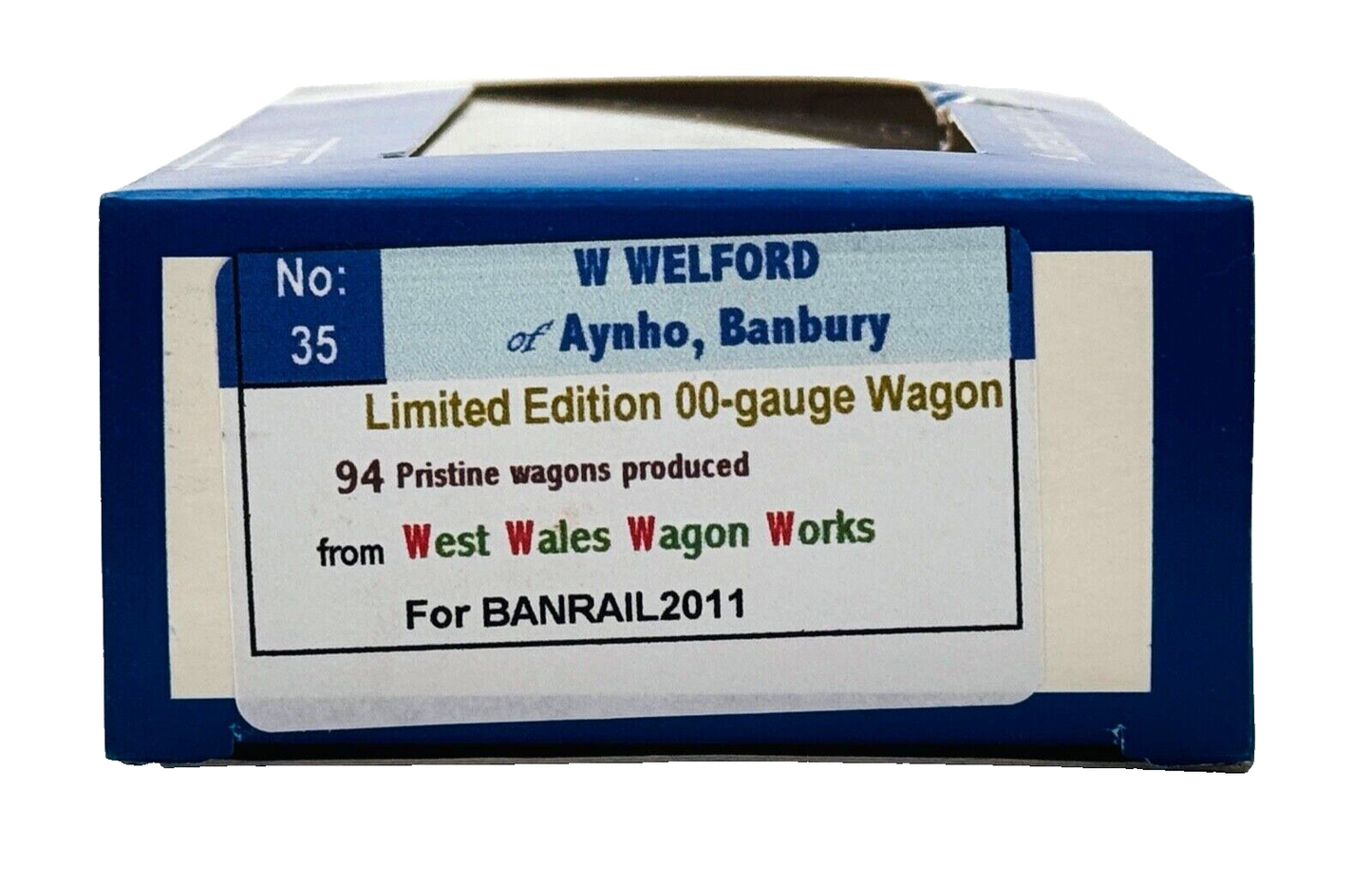 DAPOL 00 GAUGE - W WELFORD COAL MERCHANT AYNHO BANBURY NO.7 (LIMITED EDITION)