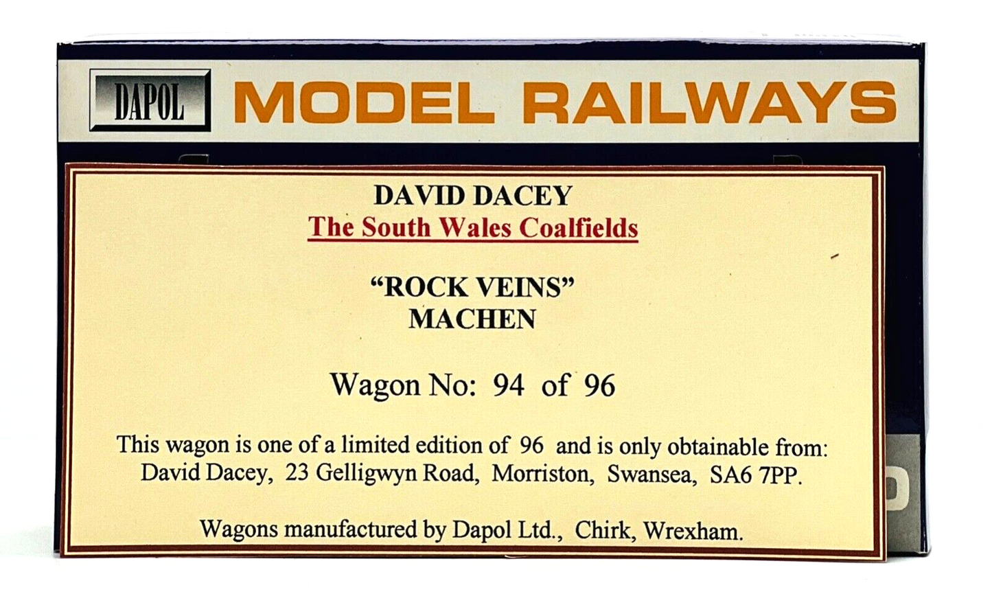 DAPOL 00 GAUGE - 'ROCK VEINS' MACHEN PLANK WAGON (DAVID DACEY LTD EDITION) 94/96