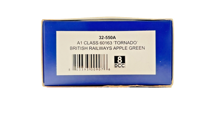 BACHMANN OO GAUGE - 32-550A - A1 CLASS 60163 TORNADO BRITISH RAIL APPLE GREEN