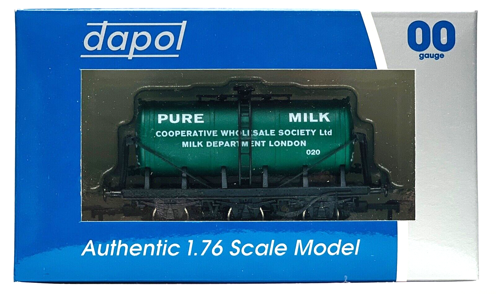 DAPOL 00 GAUGE - 'PURE MILK CO-OP SOCIETY' 6 WHEEL TANKER 020 (LIMITED EDITION)