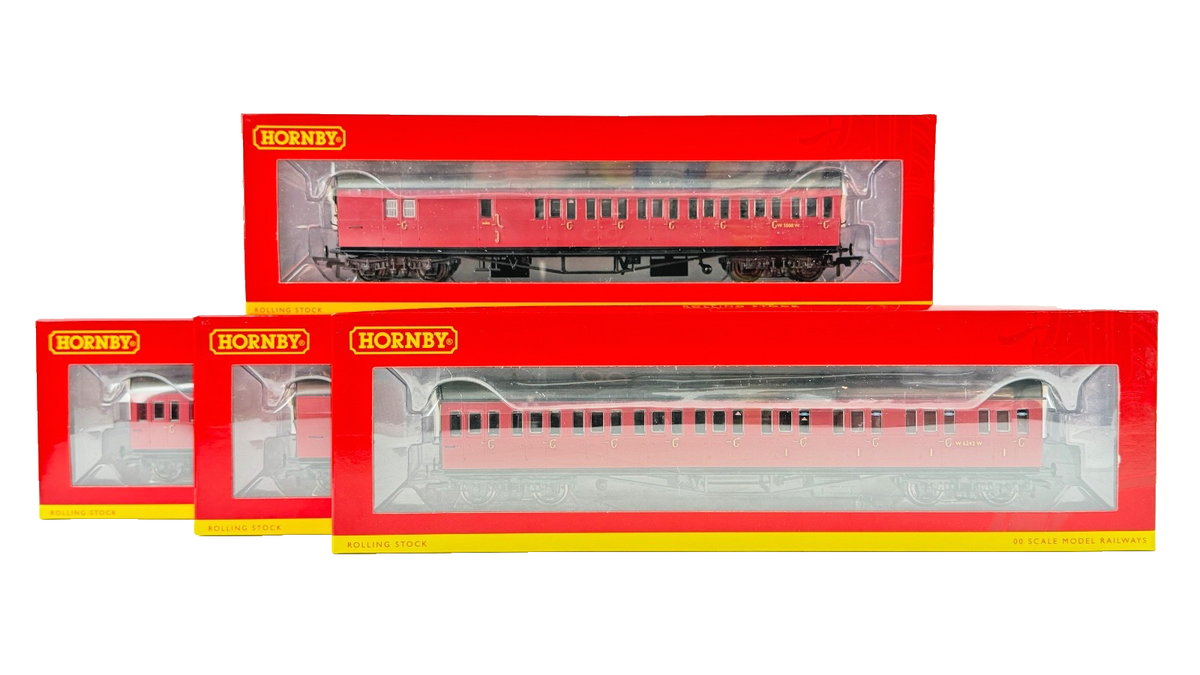 HORNBY OO GAUGE - R4878A/R4879A/R4880A/R4881 - BR COLLETT SUBURBAN COACHES X 4