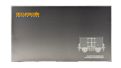 ACCURASCALE OO GAUGE - ACC2046 - SR D1478 VAN ORIGINAL SR LIVERY BANANA VAN SET