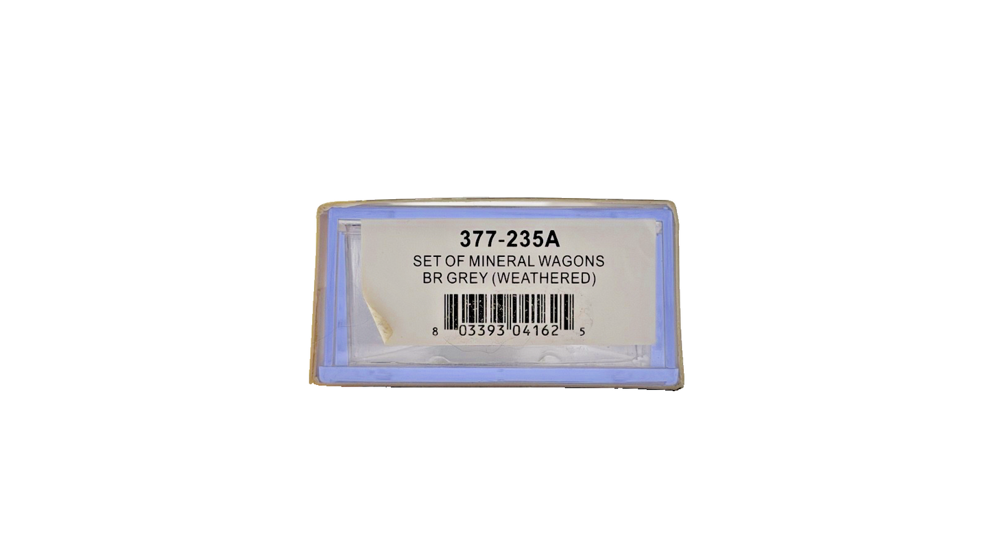 GRAHAM FARISH N GAUGE - 377-235A - SET OF MINERAL WAGONS BR GREY (WEATHERED)