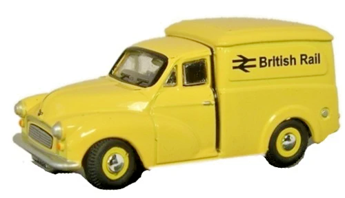 OXFORD DIECAST 1/76 SCALE - 76MM030 - MORRIS MINOR VAN BRITISH RAIL YELLOW - NEW