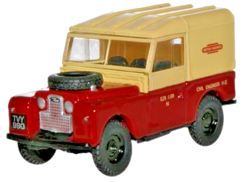 OXFORD DIECAST 1/76 SCALE - SP029 - LAND ROVER 88' HARD TOP BRITISH RAILWAYS NEW