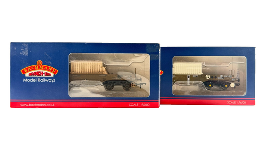 BACHMANN OO GAUGE - 38-345/38-346 - FNA NUCLEAR FLASK WAGON FLAT FLOOR X 2 BOXED