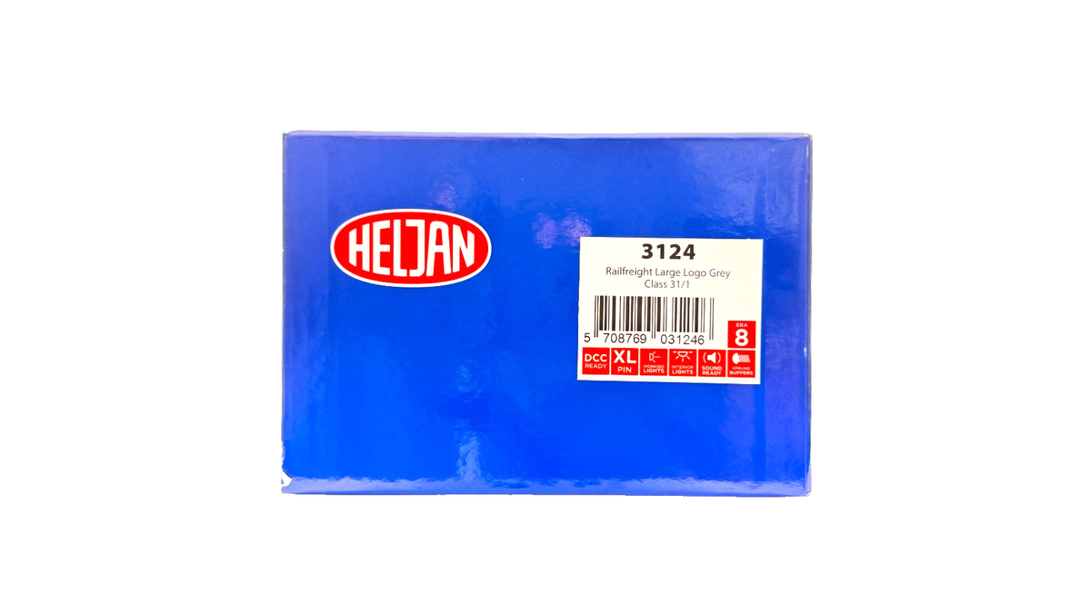 HELJAN O GAUGE - 3124 - CLASS 31/1 DIESEL LOCOMOTIVE RAILFREIGHT LARGE LOGO GREY