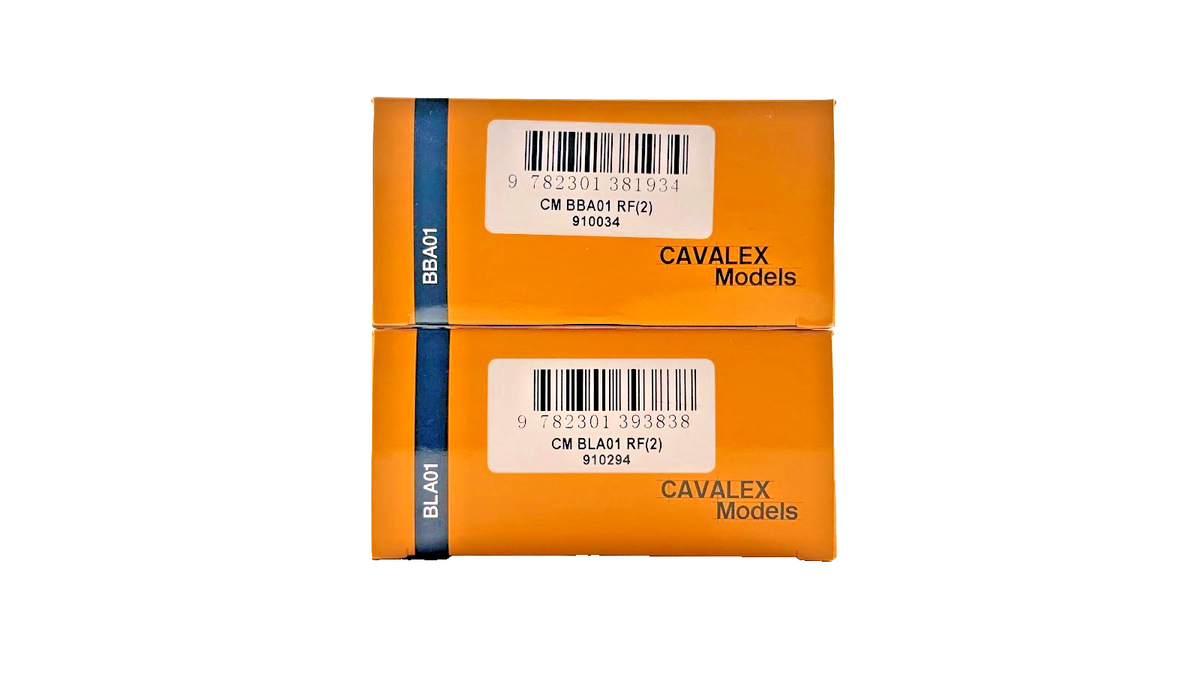 CAVALEX MODELS OO GAUGE - BBA01/BLA01 - PAIR OF RAILFREIGHT WAGONS 910034 910294
