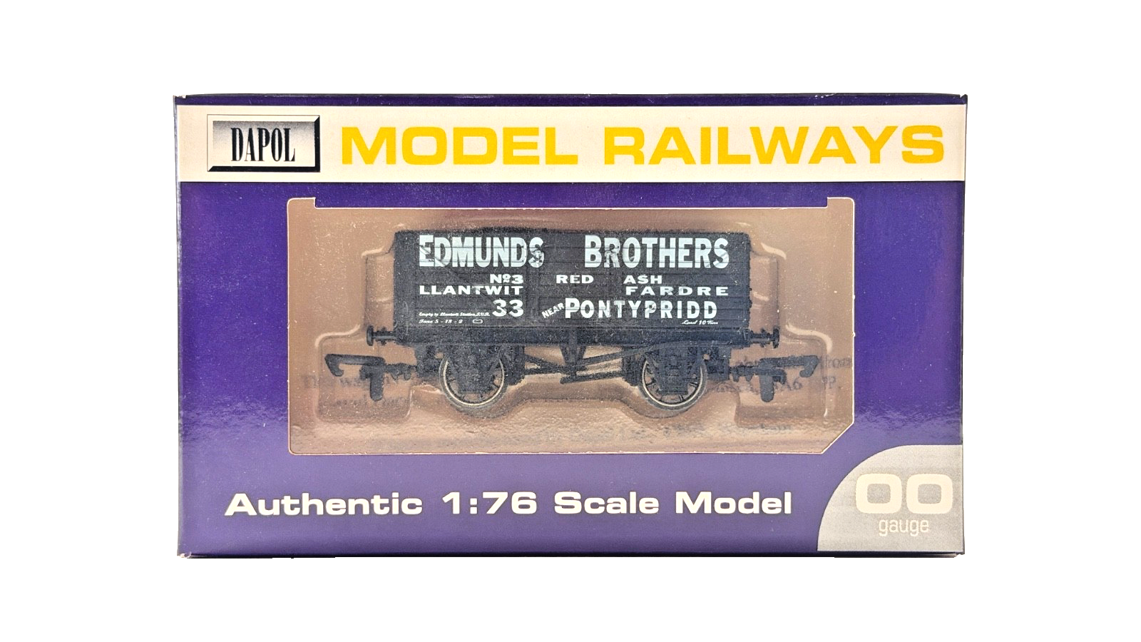 DAPOL 00 GAUGE - EDMUND BROTHERS RED ASH PONTYPRIDD WAGON 33 (LIMITED EDITION)
