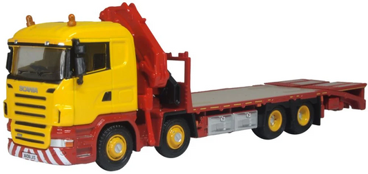 OXFORD DIECAST 1/76 SCALE - 76SCL005 - SCANIA CRANE LORRY YELLOW RED - NEW