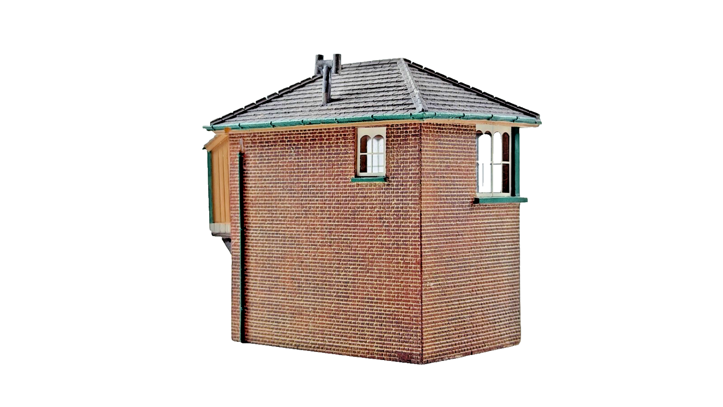 BACHMANN SCENECRAFT OO GAUGE - 44-061Z - LSWR TYPE 4 SIGNAL BOX - (NEEDS REPAIR)