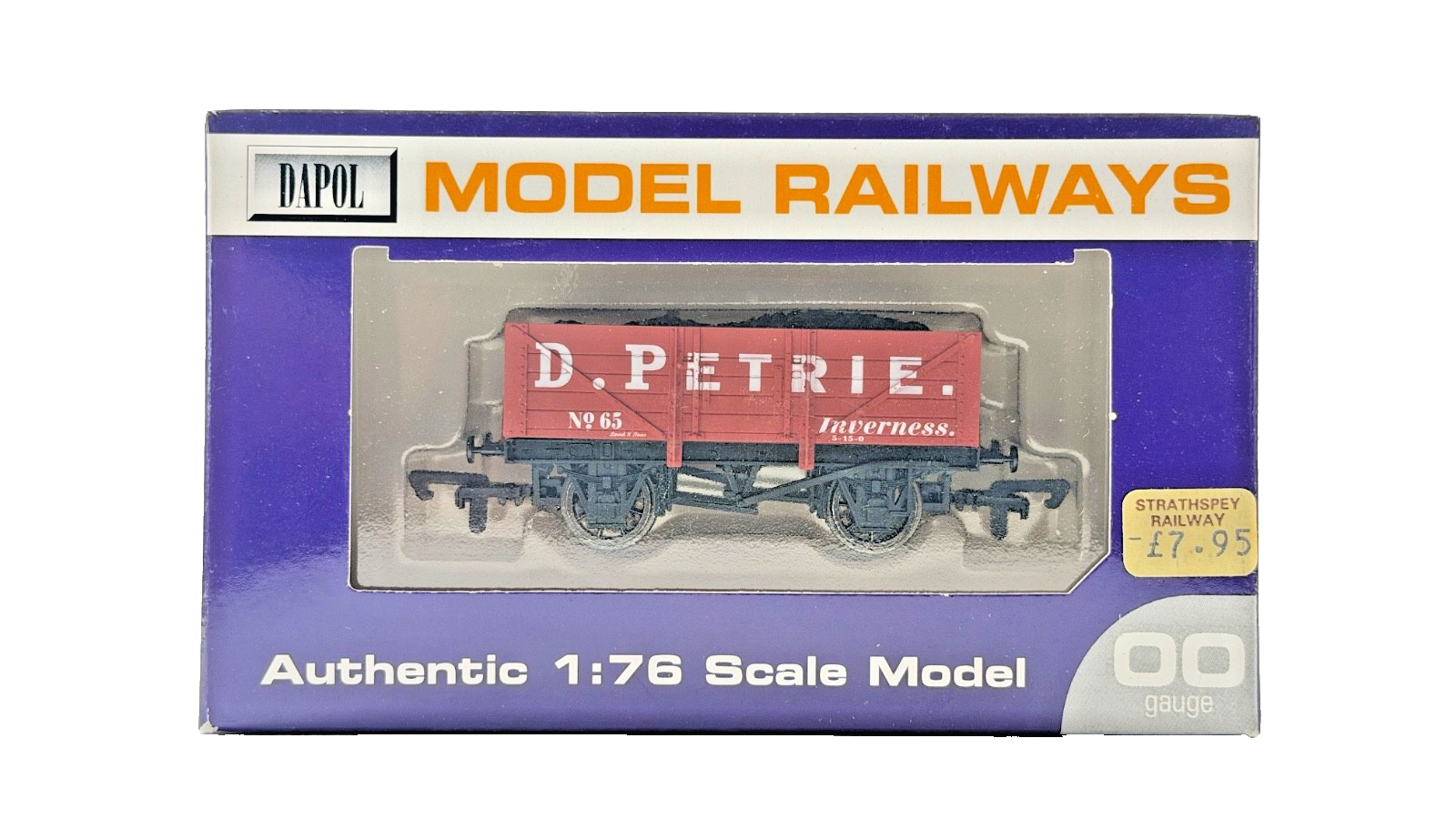 DAPOL 00 GAUGE - D PETRIE OF INVERNESS PLANK WAGON NO.65 (LIMITED EDITION)